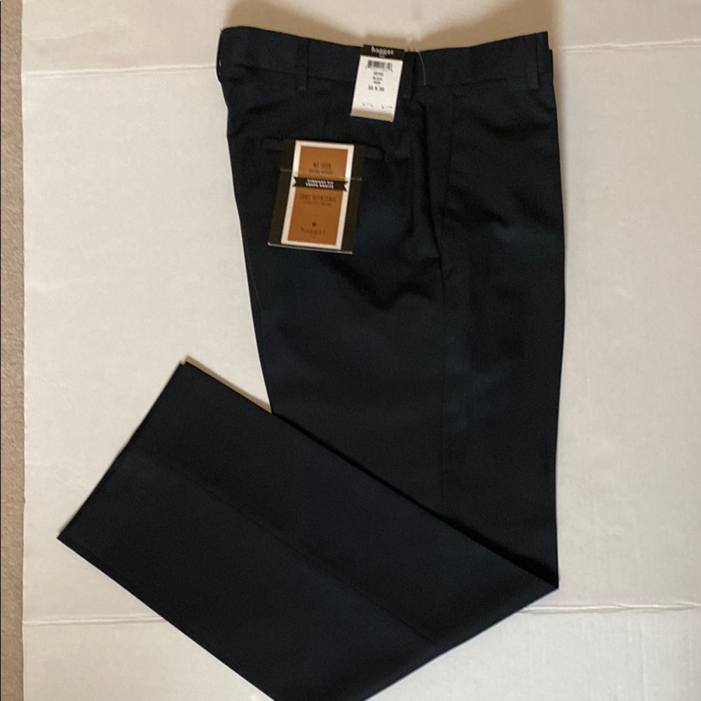 Haggar Non Iron Black Straight Fit Pants 32x30